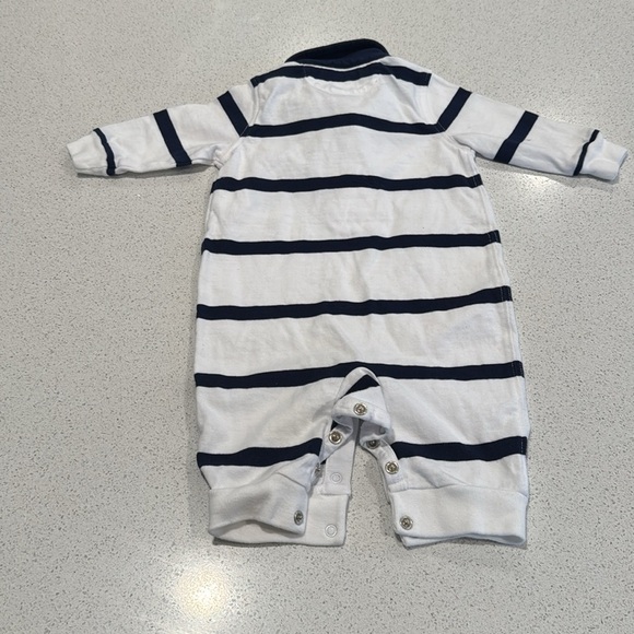 Baby Boys Striped Cotton Jersey Rugby Coveralls 3M - Picture 2 of 8
